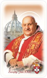 Obrazki święte z modlitwą do Świętego Jana XXIII