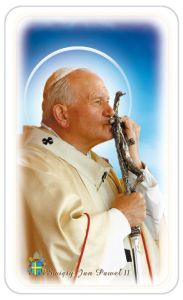 Obrazki święte z modlitwą do Świętego Jana Pawła II