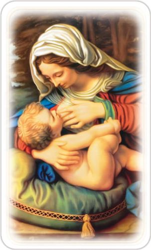 Obrazki święte z modlitwą do Matki Bożej Karmiącej