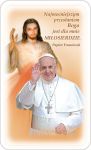 Obrazki religijne z modlitwą za Papieża Franciszka