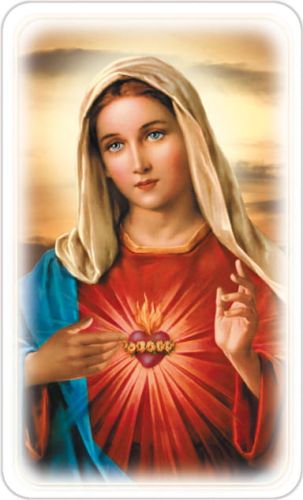 Obrazki święte z modlitwą do Matki Bożej - Serce Maryi
