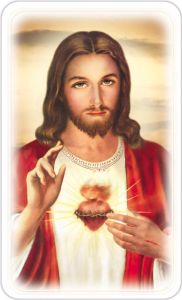 Obrazki święte z modlitwą do Pana Jezusa - Serce Jezusa