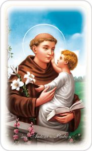 Obrazki Święte z modlitwą do Świętego Antoniego z Padwy