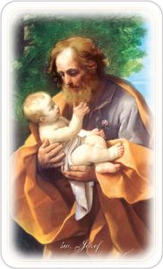 Obrazki święte z modlitwą do Świętego Józefa