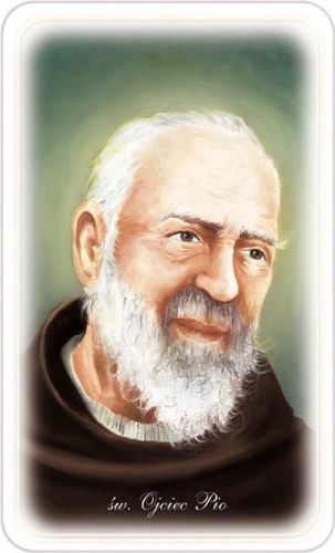 Obrazki święte z modlitwą do Świętego Ojca Pio