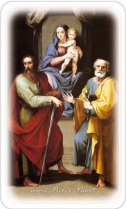 Obrazki święte z modlitwą do Świętych Piotra i Pawła