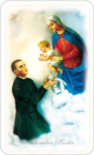 Obrazki święte z modlitwą do Świętego Stanisława Kostki