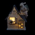 Figurka - świąteczny domek - świecący - Boże Narodzenie