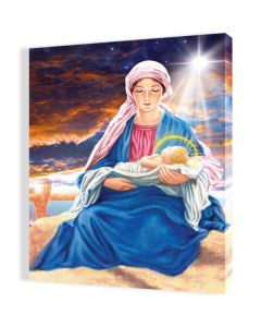 Obraz religijny na płótnie Matka Boża i Dzieciątko Jezus, Gwiazda betlejemska, Boże Narodzenie