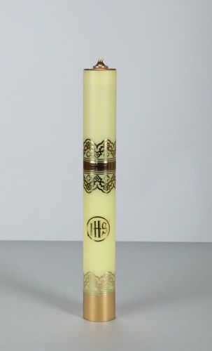 Świeca ołtarzowa żółta 31/40 IHS
