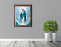 Obraz religijny na płótnie Matka Boża Niepokalana w ramie ze złotym paskiem