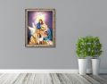 Obraz religijny na płótnie Święta Rodzina w ramie z ornamentem