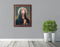 Obraz religijny na płótnie Matka Boża Bolesna w ramie ze złotym paskiem