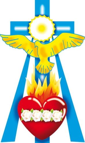 Emblemat eucharystyczny gołąb z sercem