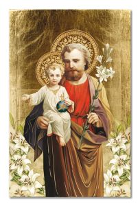 Obrazki święte z modlitwą do Świętego Józefa - 10x15 cm