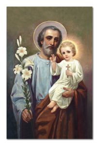 Obrazki święte z modlitwą do Świętego Józefa - 10x15 cm