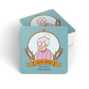 Zestaw podkładek pod kubek dla Babci - 4 szt.