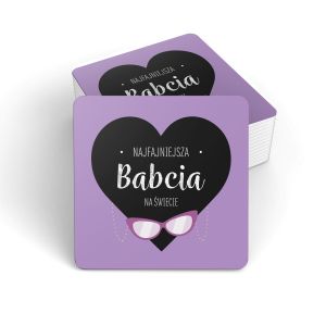 Zestaw podkładek pod kubek dla Babci - 4 szt.