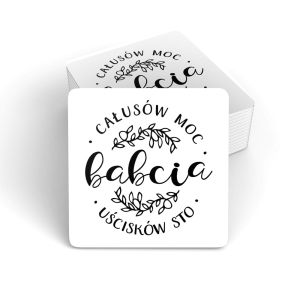 Zestaw podkładek pod kubek dla Babci - 4 szt.