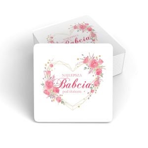 Zestaw podkładek pod kubek dla Babci - 4 szt.