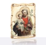 Obrazek drewniany z modlitwą do Świętego Józefa