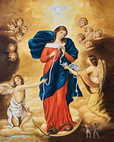 Plakat religijny Matka Boża rozwiązująca węzły