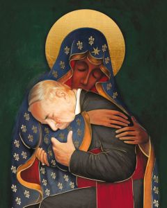 Plakat religijny Matka Boża i Kardynał Wyszyński