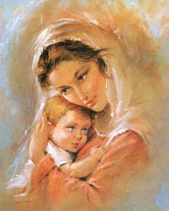 Plakat religijny Matka Boża z Dzieciątkiem Jezus