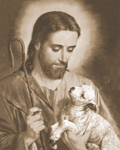 Plakat religijny Jezus Chrystus Dobry Pasterz