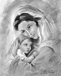 Plakat religijny Matka Boża z Dzieciątkiem Jezus