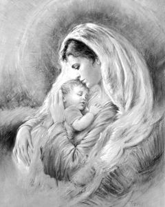 Plakat religijny Matka Boża z Dzieciątkiem Jezus