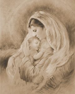 Plakat religijny Matka Boża z Dzieciątkiem Jezus