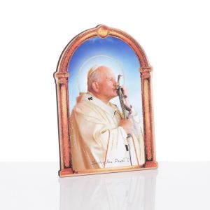 Obrazki religijne Święty Jan Paweł II - z podstawką - 5 szt.