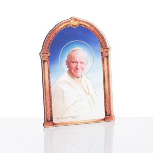 Obrazki religijne Święty Jan Paweł II - z podstawką - 5 szt.