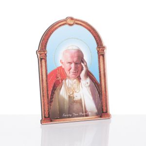 Obrazki religijne Święty Jan Paweł II - z podstawką - 5 szt.