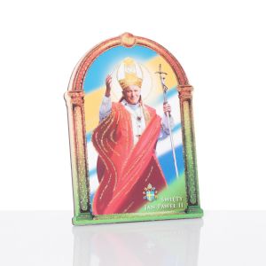 Obrazki religijne Święty Jan Paweł II - z podstawką - 5 szt.