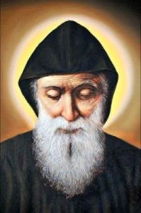Wyklejanka - Święty Charbel - 40x50 cm - diamentowa mozaika - DIY