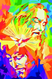 Wyklejanka - Trójca Święta - 40x50 cm - diamentowa mozaika - DIY