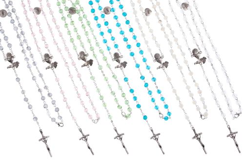 Różaniec na Pierwszą Komunię Świętą - mix kolorów