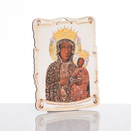 Obrazek religijny Matka Boża Częstochowska w sukni rubinowej