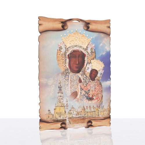 Obrazek religijny Matka Boża Częstochowska w sukni diamentowej