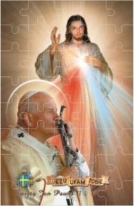Puzzle Jezus Miłosierny, Jan Paweł II.