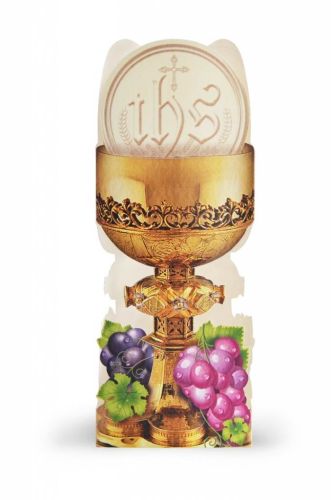 Emblemat eucharystyczny Kielich plakat Boże Ciało Pierwsza Komunia Święta