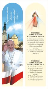 Zakładki - Jezus Miłosierny, Papież Franciszek - 50 szt.