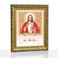 Obrazki komunijne w ramce Jezus Chrystus z Komunią Świętą