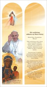 Zakładki - Jezus Miłosierny, Matka Boża Częstochowska i Papież Franciszek - 50 szt.