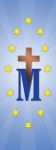 Baner religijny - symbole maryjne 75x200 cm