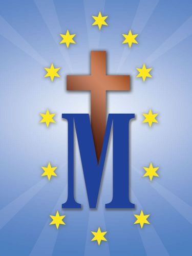 Baner religijny - symbole maryjne 75x100 cm