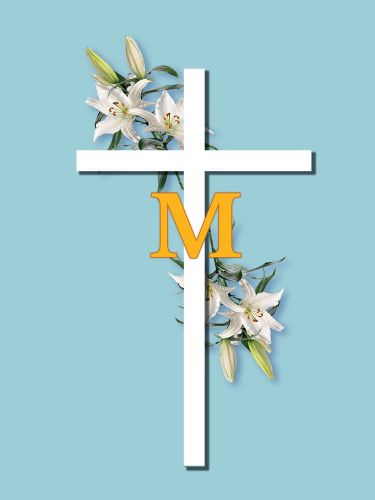 Baner religijny - symbole maryjne 75x100 cm