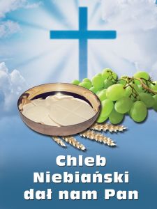 Baner na Boże Ciało "To jest ciało moje" 75x100 cm